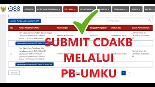 TUTORIAL SUBMIT SERTIFIKASI CDAKB MELALUI PB UMKU OSS RBA [upl. by Gonnella]