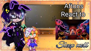 Aftons react to Sleep Well  FNaF  Poppy Playtime  ☆•Black Cat Dragon •☆ [upl. by Ardnait]