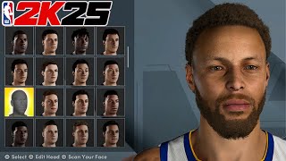 STEPHEN CURRY FACE CREATION NBA 2K25 [upl. by Einaled]