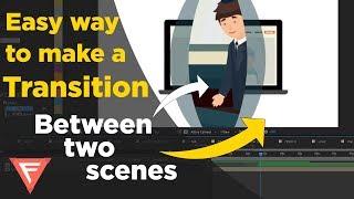 Easy transitions Between 2 scenes  After effects Tutorial [upl. by Kondon]