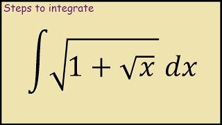 How to integrate sqrt1  sqrt x [upl. by Navonoj]