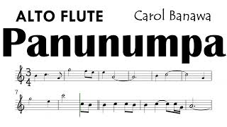 Panunumpa ALTO FLUTE Sheet Music Backing Track Partitura Carol Banawa [upl. by Sousa727]