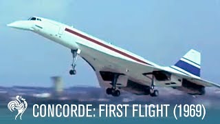 Concordes First Flight Supersonic Travel 1969  British Pathé [upl. by Cory]