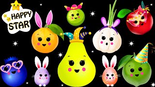 Fruits and Veggies Dance Party  Baby Sensory Videos  Happy Star Dancing  LIVE Streaming [upl. by Aiouqahs432]