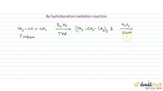 HYDROBORATION OXIDATION REACTION [upl. by Airretal]