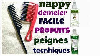 NAPPYTECHNIQUESPEIGNES comment démêler nos CHEVEUX CREPUS [upl. by Brander]