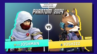 Joshman Marth vs yoshzzz Fox  Winners Round 3  Phantom 2024 [upl. by Keefer789]