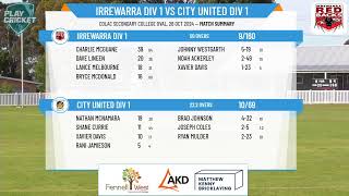 Irrewarra Div 1 v City United Div 1 [upl. by Einitsed595]