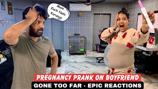 Pregnancy Prank on Boyfriend  Gone Too Far  Epic Reactions [upl. by Niuqauj]