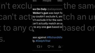 Delphi murder update The unspent bullet cannot be matched to Richard Allens gun [upl. by Wandie]