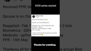 18 May ppr request timeline 3100 series started canada canadappr canadavisa shorts viral [upl. by Nnylrebma]