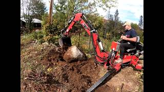 Towable Excavator Backhoe trenching machines ATV Portable Mini Digger 57m35s video [upl. by Jarib]