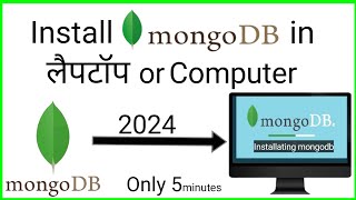 how to download and install mongodb in laptop and computer  windows 7  10  11  2024 [upl. by Ellebanna]