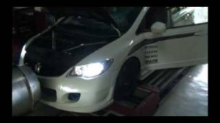 1234 FWHP  Dyno tuning Dastek Unichip Q on Honda Civic FD1 R18 Engine [upl. by Ynwat]