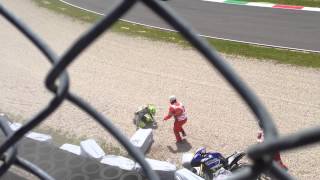 Rossi Bautista crash mugello 2013 [upl. by Ormand]