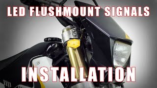 How to install LED Flushmount Signals on a Suzuki DRZ 400 S SM by TST Industries [upl. by Kizzee180]