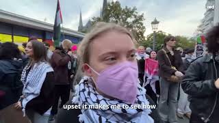 Greta Thunberg slammed Germany and Protest with Antiisrael Protesters [upl. by Roderich330]