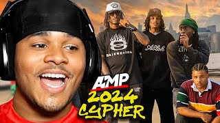 Fanum Reacts To AMP FRESHMAN CYPHER 2024 [upl. by Ainot147]