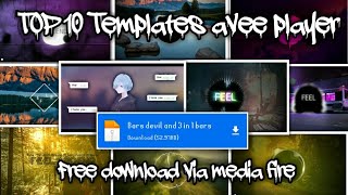 Top 10 Best Templates On Avee Player  Free Download Template  link Via media fire [upl. by Hilaire]