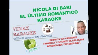 Nicola Di Bari El ultimo romantico karaoke [upl. by Aubrie139]