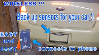 Wireless backupparking sensor install and review Fensens smart wireless parking sensor [upl. by Notlem]