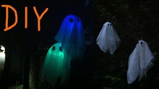 DIY Geister mit und ohne Knicklichter  Halloween 2015 8 [upl. by Oidale]