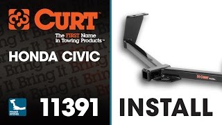 Trailer Hitch Install CURT 11391 on a Honda Civic [upl. by Lexis102]