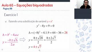 9º ANO  AULA 65 equações biquadradas e radicais duplos [upl. by Alexandr]