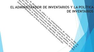 TEMA CINCO ADMINISTRACION DE INVENTARIOS PRIMERA PARTE [upl. by Aihsital]