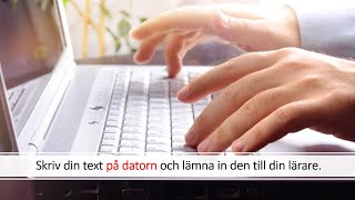 Skriva en text på datorn och lämna in i Google Classrom [upl. by Nosmas]