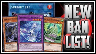 New Banlist Artifact Scythe Tearlaments Destroyed Spright and More YuGiOh TCG [upl. by Lapham]