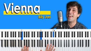 How To Play quotViennaquot by Billy Joel Piano TutorialChords for Singing [upl. by Kerwon]