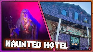 Whispering Pines Haunted Hotel  Funtown Splashtown USA POV 2023 [upl. by Kashden]