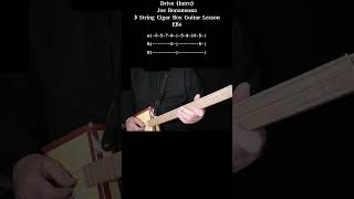 Drive by Joe Bonamassa on 3 string Cigar Box Guitar Intro  Easy quotNo Chatquot Blues Lesson [upl. by Acino]