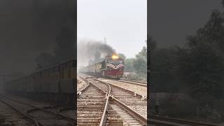 Blue tiger on fire😍 pakrailroads railway pakrails train travel pakistanrailwaytrain railroad [upl. by Annavoj884]