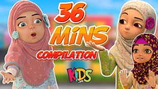 Raiqa Aur Areeba Compilation  Kaneez Fatima Cartoon  Urdu Islamic Cartoon Series  3D Animation [upl. by Nylanna]