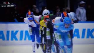 NK Marathon schaatsen mannen in Leeuwarden Elfsteden hal 1 januari jaar 2024 oa Luuk ter Haar [upl. by Gilford843]