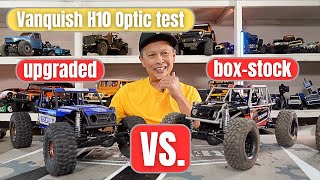 Vanquish H10 Optic RTR test crawl torture test  boxstock vs upgraded and modded part 2 of 2 [upl. by Ain677]