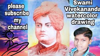 how to draw Swami Vivekananda in watercolor [upl. by Tennos]