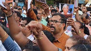 PROTEST AGAINST SUBHASH VELINGKAR AT MARGAO POLICE STATION [upl. by Odnaloy]