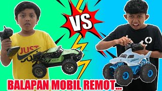 SAPUTRA REBUTAN MOBIL REMOTE CONTROL BALAPAN SAMPE MENANG  Mikael TubeHD [upl. by Guyer]