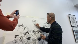 Live drawig at Daniel Maghen gallery inParis [upl. by Cutler]