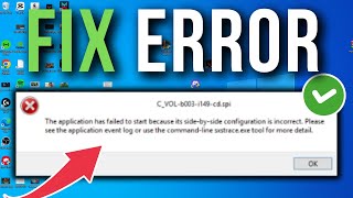 How To Fix The Application Has Failed To Start Because Its SideBySide Configuration Is Incorrect [upl. by Rains801]