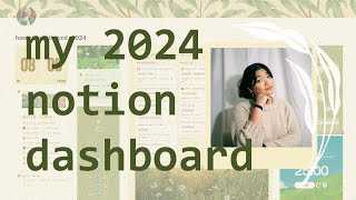 my 2024 notion dashboard ✿ adhd friendly digital planner  free template [upl. by Christiane]