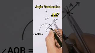 45 degree angle using compass  45° angle viral shorts construction [upl. by Ydnerb]