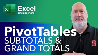 Excel PivotTable  Using Subtotals and Grand Totals [upl. by Aihsenad]