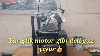 YARIŞLIK MOTOR GİBİ DELİ GAZ YİYOR 🔥👍💯💣ilk marşımızı bastık pejo mobilet ince ayarlar [upl. by Hansel621]