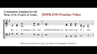 SOPRANO Communion quotBeati Pauperesquot set to a Psalm Tone [upl. by Resneps]