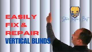 How to Fix Stuck Vertical Blinds with only 2 fingers Quick Fix  Repair Crossed Vanes  Slats [upl. by Korey]