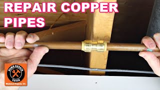 Repair Copper Pipe Leaks with SharkBites Super EASY [upl. by Eirelav]